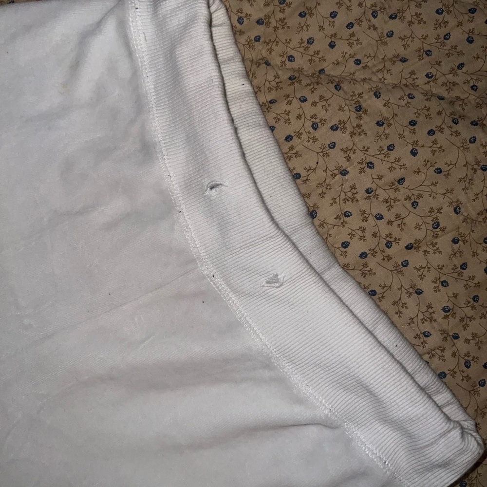Forever 21 x Juicy Couture Rhinestone White Velour Track Pants - Picture 2 of 6